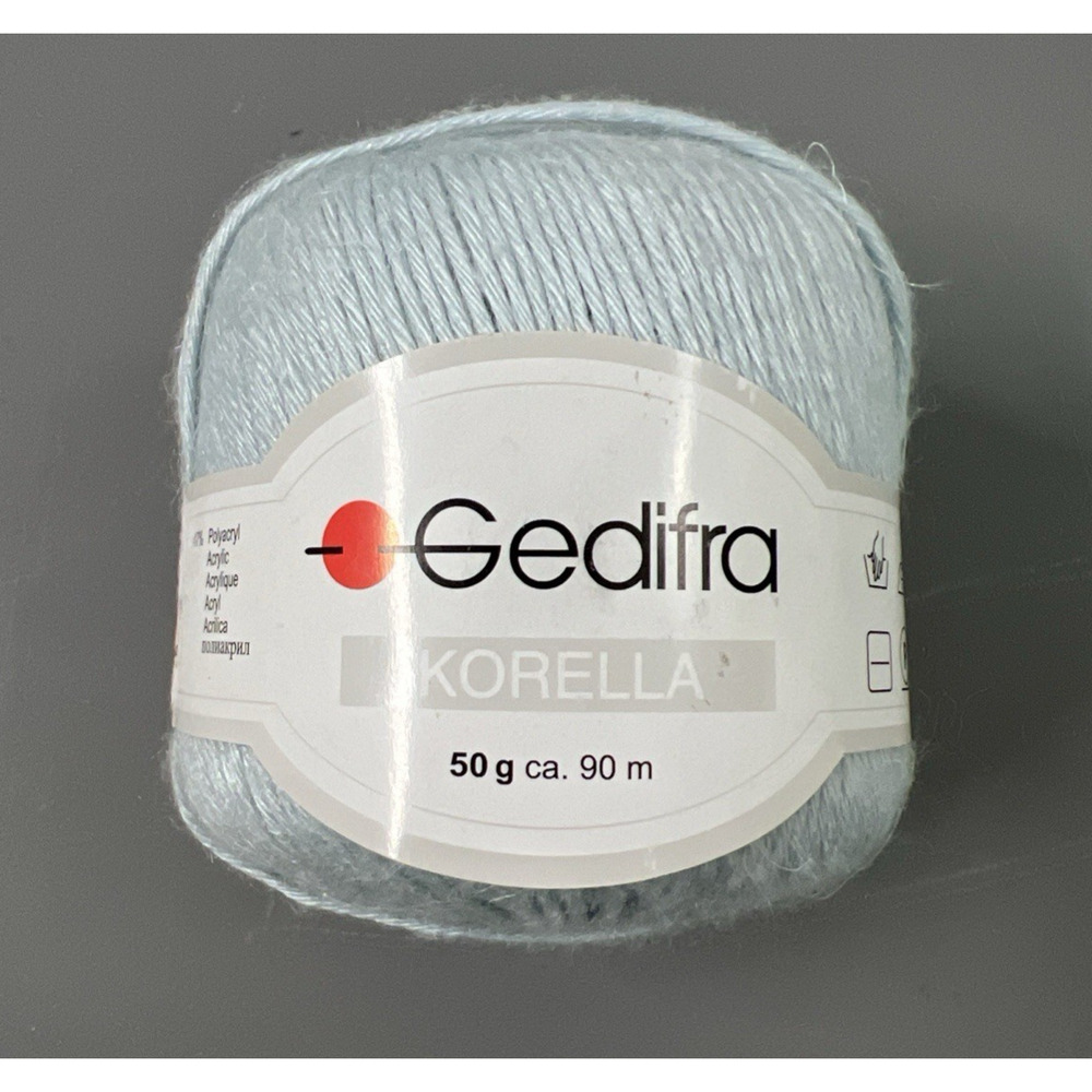 Gedifra Korella Yarn Linen Blend Blue 50g 90m 53% linen 47% acrylic